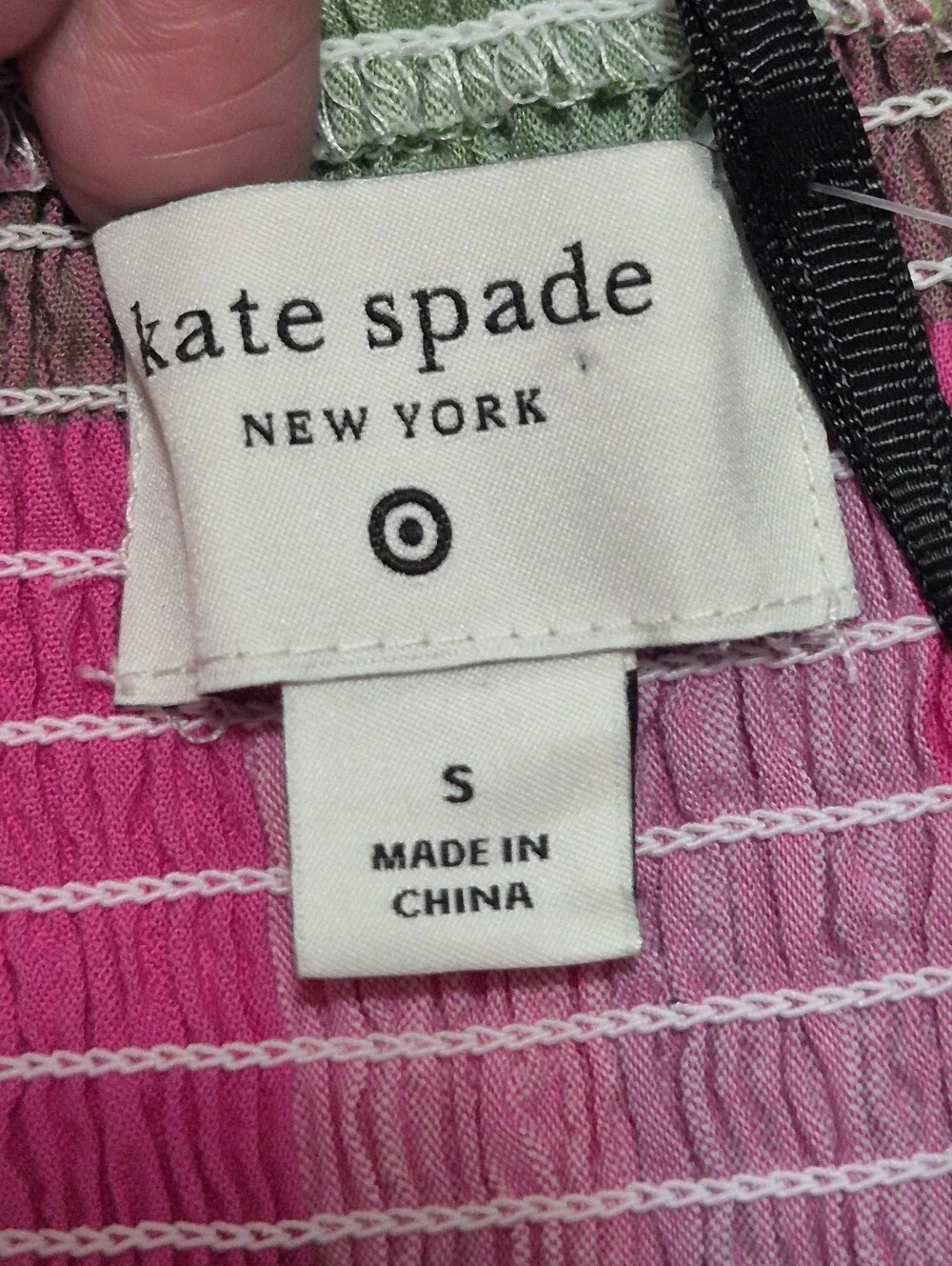 NWT KATE SPADE X TARGET Multi-Color Checkered Spaghetti Strap Dress-Size:S